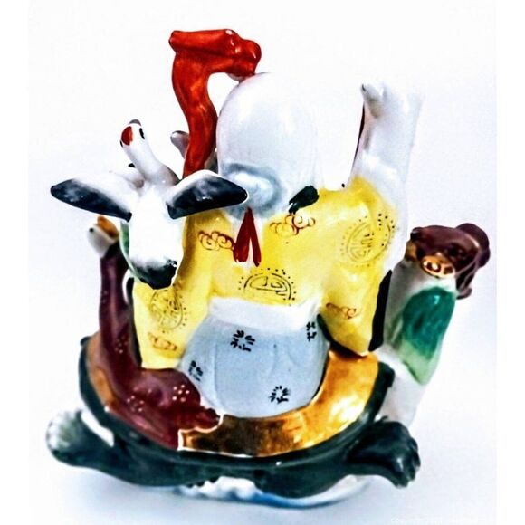 Vintage Asian Porcelain Fertility Figurine Wise Man - Picture 2 of 16